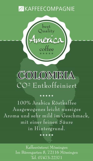 Colombia entcoffeiniert Excelso