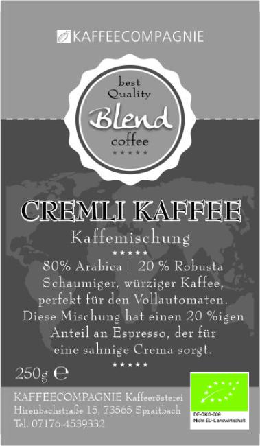 Cremli Bio (80% Arabica / 20 % Robusta)