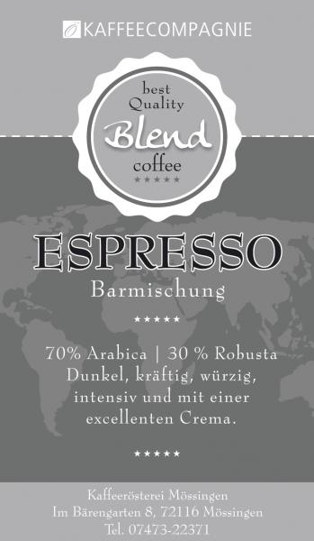 Espresso Barmischung (70% Arabica / 30% Robusta)